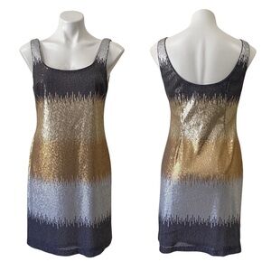 Maggy London Ombre Sequin Dress, Size 6 - mini -
Fancy - formal - sleeveless